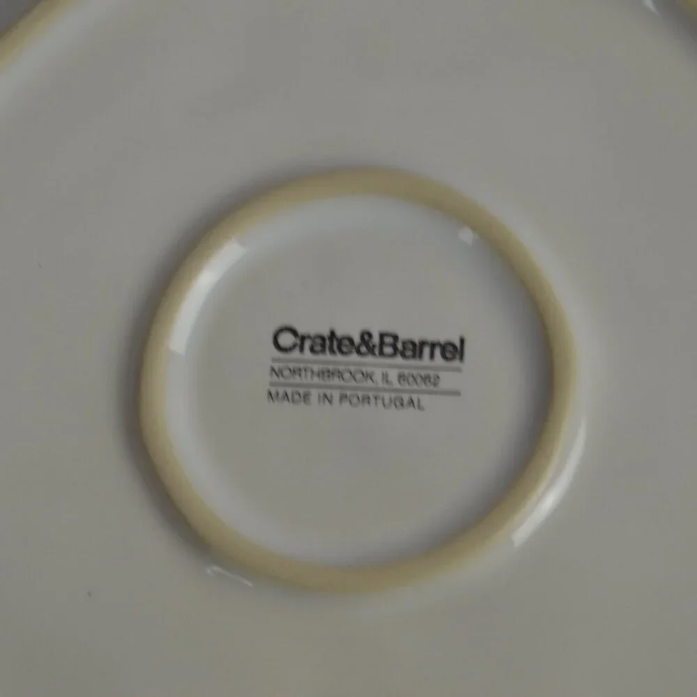 Crate & Barrel 9” Marin White Pasta Bowl Low Wavy Rim 141-499 NEW